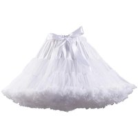 Petticoat Women Lolita Cosplay Petticoat A-Line Puffy Tutu Skirt Layered Ballet Pettiskirts Big Bowknot Underskirt