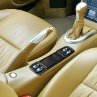Car Accessory Carbon Fiber Central Console Ashtray Panel Cover Trim Interior Sticker Modification For Porsche 911 996 1998—2004