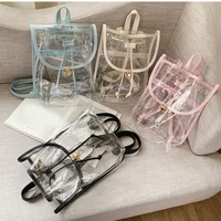 Transparent Backpack Women Messenger Bags PVC School Shoulder Bags Women
