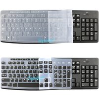 Keyboard Cover for Logitech K200 MK200 K260 MK260 K270 MK270 K275 MK275 K295 MK295 Wired Black Silicone Protector Skin Case Film