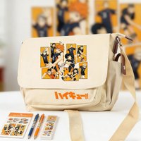Hot Anime Haikyuu!! Crossbody Bags Cartoon Shoyo Hinata Bookbag Oxford School Bagpack Students Messenger Bag Women Handbag