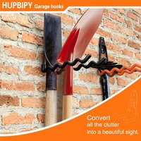 1PC Heavy Duty Wall Mount Garage Storage Utility Hooks for Garden Tool Organizer Hanging Storage Rack for Hand Tools