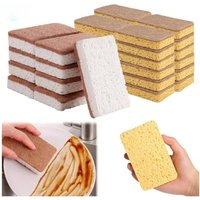 Biodegradable compostable cellulose and coconut scrubbing sponge -6 eco-friendly sponge tableware pieces