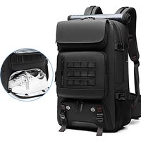 Men Travel backpack waterproof 17 inch Business Laptop Backpack with Separate Shoe Bag USB charging 50L outdoors Hiking Backpack