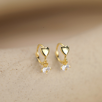 Fashion New Hot Sell 925 Sterling Silver Zircon Earrings for Women Real Silver Ear Studs Initial Earrings