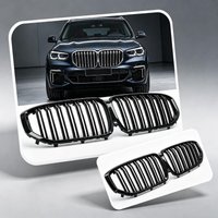 Für BMW X5 G05 2019-2023 Frontnieren-Kühlergrill M Performance Style Hochglanz Schwarz Doppellamellen-Grill