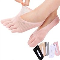 Funny Ultrathin Five-Finger Socks Breathable Non-slip Boat Socks Invisible Women Socks Summer