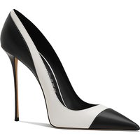 New women's slim heel fashionable temperament color blocked commuting work pointed shallow mouth high heels 33-46