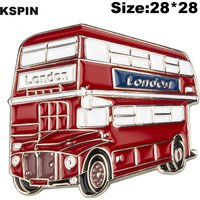 London Bus Metal Badge Lapel Pins Brooch Jewelry Rozet in Badges Pin XY0355