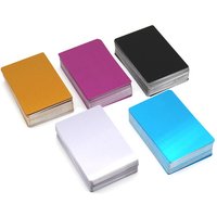 100 Pack Thick 0.18mm Business Cards Blanks Colored Finish Aluminum Metal Cards