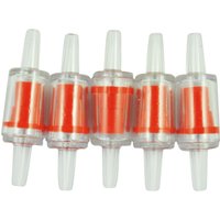 ABUI-5 Pcs Red Clear Plastic Air Pump Check Valves For Fish Tank Aquarium
