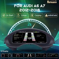 12,3'' LCD Digital A6 A7 C7 2012-2018 Jahrgänge Kombiinstrument Armaturenbrett Tachometer Virtuelles Instrument Cockpit-Panel mit Navigation