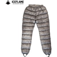 Ice Flame Down Pants Outdoor Camping Grey Duck Down Pants 800FP Ultralight Portable Hiking Thermal Inner UNISEX
