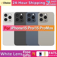 For iPhone15 Pro Unibody Big Hole Back Cover Glass With Lens For iPhone15 ProMax Replacement Rear Door Housing Panel Back Glass