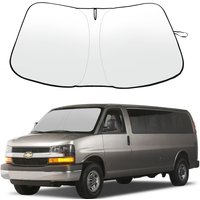 Custom Fit Windshield Sun Shade for 1996-2025 Chevrolet Express Cargo Van Sunshade for Chevy Express Sun Visor Protector
