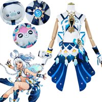 Natlan Mualani Cosplay Costume Genshin Impact Mualani Cosplay Costume Clothing Uniform Wig Shoes Complete Set