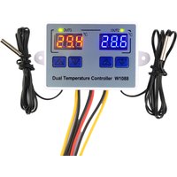 W1088 Dual LED Digital Temperature Sensor Meter Controller Electric Heating Thermostat 220V Aquarium Incubator Thermoregulator