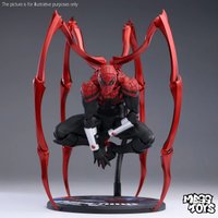 Hot Messtoys Black Symbiote Spider-Man Articulated Figure With Web Accessories, Custom Collectible Model Toy For Anime Fans