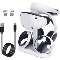Controller Charging Dock for PS5 VR2 Charging Station with VR Headset Holder Display Stand PS VR2 Controller Charger for PS VR2