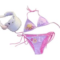 Sanrios Hello Kittys Bikini Creative Suit Cartoon Sweet Swimsuit New Fashion Pool Party Girls Suit Cute Kawaii Hot Holiday Gift