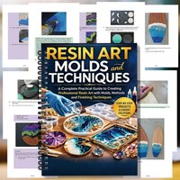 1PC Epoxy Resin Art Mastery Spiral Notebook, Swirl Resin Craft Journal, Resin Jewelry And Coaster Planner