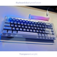 Juste de protection transparente pour clavier en acrylique, housse anti-poussière pour clavier mécanique, housse de souris, 60, 61/64, 96, 98104/108 touches