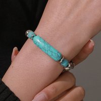 Retro Turquoise Titanium Steel Men's Bracelet Fashion Non-fading Adjustable Wristband Punk Bracelet Fashion Jewelry Gift