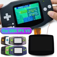 HISPEEDIDO Desaturation Pre-Laminated IPS V5 Screen For Gameboy advance Replacement 720x480 Drop-in For GBA V5 LCD Kits+Shell