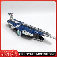 656 PCS Sci-Fi Malevolence Warship Alternate Build Model Customize Creative DIY Building Blocks Educational Assembly Toy Gifts