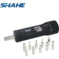 SHAHE 1/4" Drive Torque Screwdriver Wrench Set 10-70 In-lb 10 Pieces Bits Set for Maintenance Tools Bike Repairing and Mounting