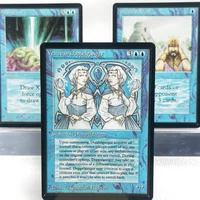 Beta NORMAL1-Ⅰ02 Tcg cards proxy magic the Time Walk Stasis Dark ritual Bad Moon Hypnotic Specter gather