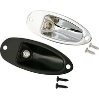 Ersatz für Strat Stratocaster E-Gitarre Klinkenplatte 6,35 mm 1/4 Zoll Bootsförmiges Audio-Anschlussbuchsenpanel