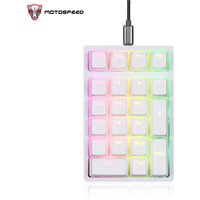 Motospeed K24 Mechanical Numeric Keypad White Hot-Swap Switch Wired Keyboard Computer Numpad 21 Keys With Drive For Laptop PC