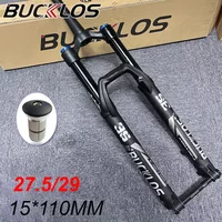 BUCKLOS 27.5/29" Mtb Bike Air Suspension Fork 110*15mm Disc Brake Bicycle Front Forks 160mm Travel 36mm Tube E-bike Fork