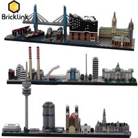 Bricklink City House Germany Hamburg Dublin Munich Architecture Skyline Street View Sets Building Blocks Kid Toys Christmas Gift