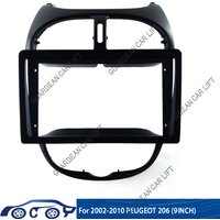 9 Inch 2 Din Car Dashboard Frame CAR DVD Frame Radio Panel Frame Navigation Panel for Peugeot 206 2000-2010 2 din Android
