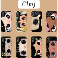 Clmj BIG EYES COMIC GIRL Phone Case for iPhone 17 16e 16 15 14 13 12 11 X XS XR XSMAX Air Pro Max Plus Luxury Double-layer Cover