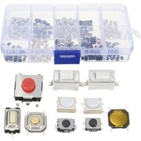 100/200/250pcs 10 types of miniature momentary tactile button switch trigger combination kit suitable for car remote key with pl