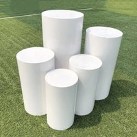5/3Pcs White Cylinder Covers Wedding Birthday Party Decorations Cylinder Column Cover Pillars Cylinder Covers Elastic Fabric