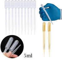 10pcs 5ml Disposable Plastic Pipettes Transparent Transfer Pipette Droppers Scientific Experiment Liquid Extraction Tool