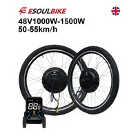 AliExpress ESOULBIKE Electric bicycle Conversion Kit 48V 1000W 1500W Rear Wheel Hub Motor with 2.125 52C tire 26 Inch 27.5/28/29/700C For MTB