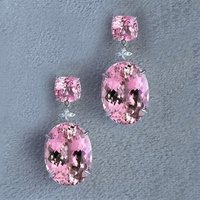Huitan Pink Cubic Zirconia Dangle Earrings for Women Simple Elegant Luxury Wedding Engagement Party Female Accessories Jewelry