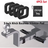 4PCS 2-Inch Hitch Receiver Silence Pad With Storage Bag Reduce Rattle Noise Tow and Stow for Adjustable Ball Mounts of Trailer