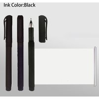 1PC Black Gel Pen with Retractable Blank Scroll ABS and Coated Paper Ballpoint Pen Pull-out Paper Ballpoint Pen Study Stationery