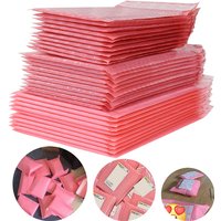 Pink Bubble Packaging Bags for Business 1Set Goods/Gifts/Envelopes/jewelry Package Bag Anti-extrusion Waterproof