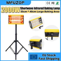 Lampa do utwardzania farby na podczerwień MFUZOP 2000W, krótkofalowa, ręczna lampa grzewcza, suszarka do folii do naprawy karoserii samochodowej, 220V, opcjonalna wtyczka EU, regulowana wysokość.