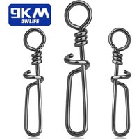 50Pcs Fishing Snap Stainless Steel Quick Change Lure Fishing Clip Snap Coastlock Snap for Bass Lures Catfish Rig Freshwater