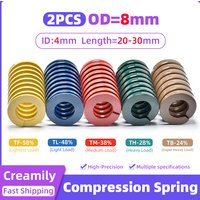 Creamily 2pcs/lot Mould Spring 8x4xL Spiral Stamping Compression Springs Outer Diameter 8mm Inner Diameter 4mm Length 20-30mm