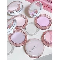 1Pc Matte Oil Control Pressed Powder Waterproof Concealer Pressed Setting Powder Lasting High Gloss Brighten Face Korean Makeup