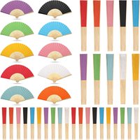 Customizable Multicolor Silk Folding Fan - Wedding, Baptism, Communion Gifts -Personalized Hand Fans for Brides, Guests, Parties